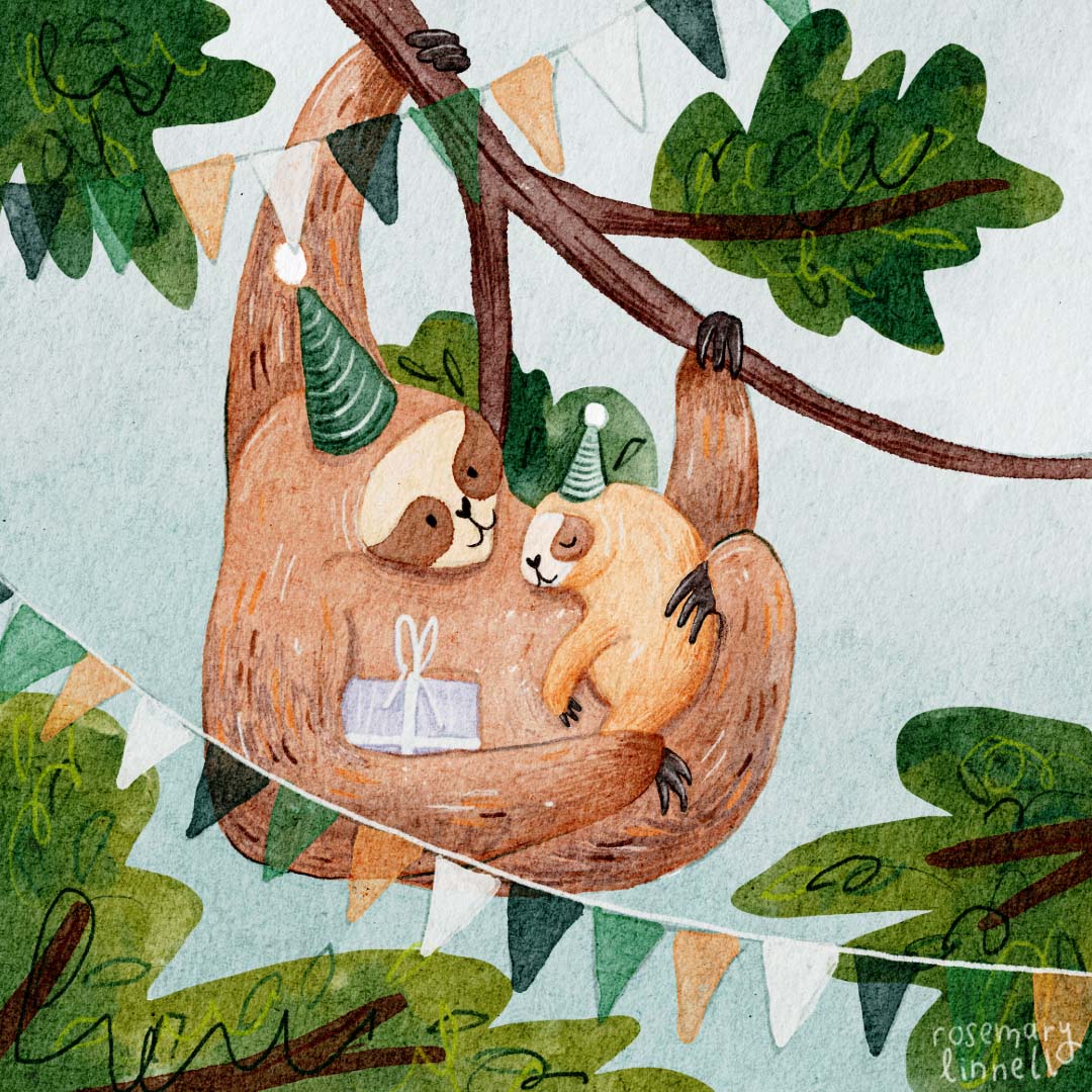 two sloths hanging out